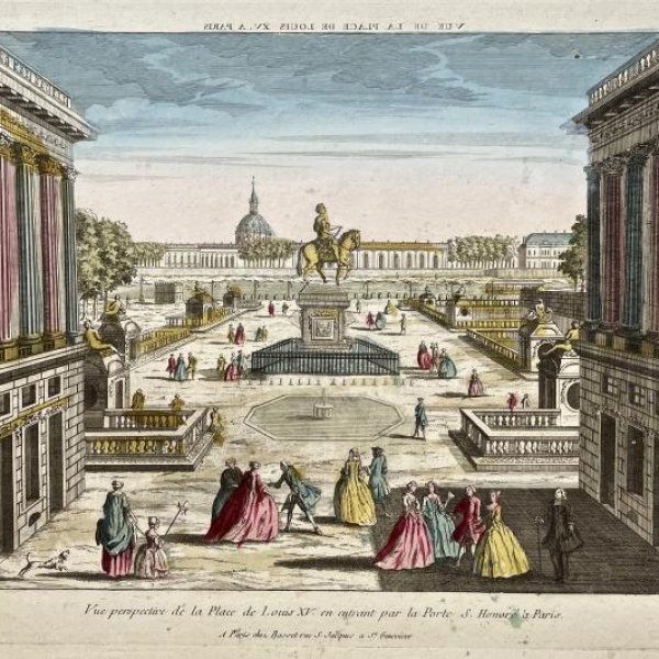 VUE D'OPTIQUE XVIIIe SIECLE