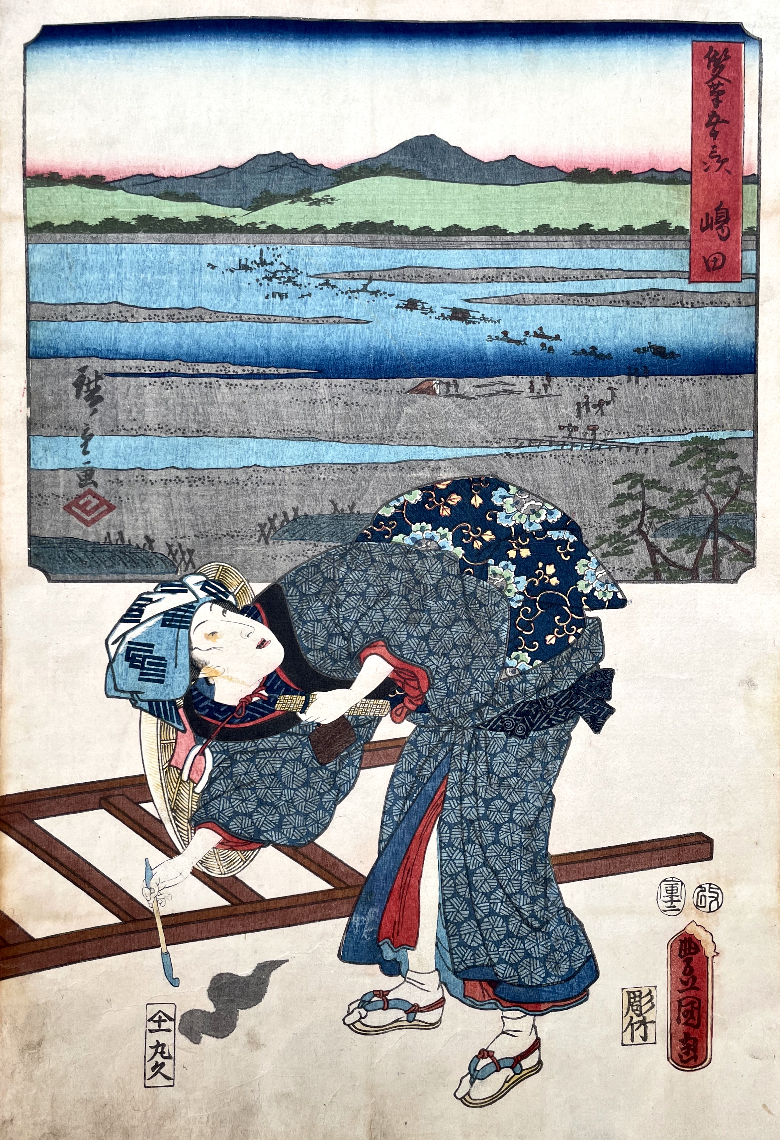 KUNISADA Utagawa, called TOYOKUNI III and HIROSHIGE Ando