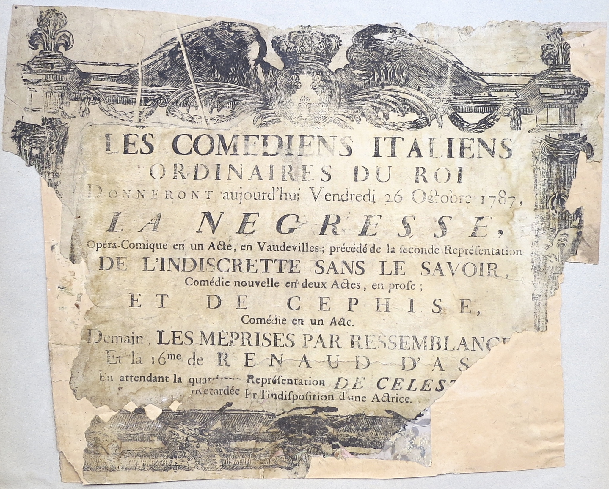 PLACARD POUR L\'OPÉRA COMIQUE